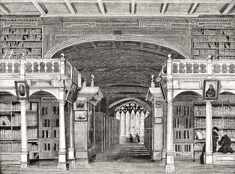 Intérieur de la bibliothèque Bodleian, de 